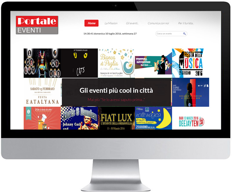 Realizzazione Sito web Portale Eventi